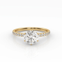 The Round Six Prong Solitaire with Pavé band-0