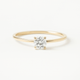 Petite Solitaire Diamond Ring-0