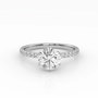 The Round Six Prong Solitaire with Pavé band-5