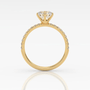 The Round Six Prong Solitaire with Pavé band-3