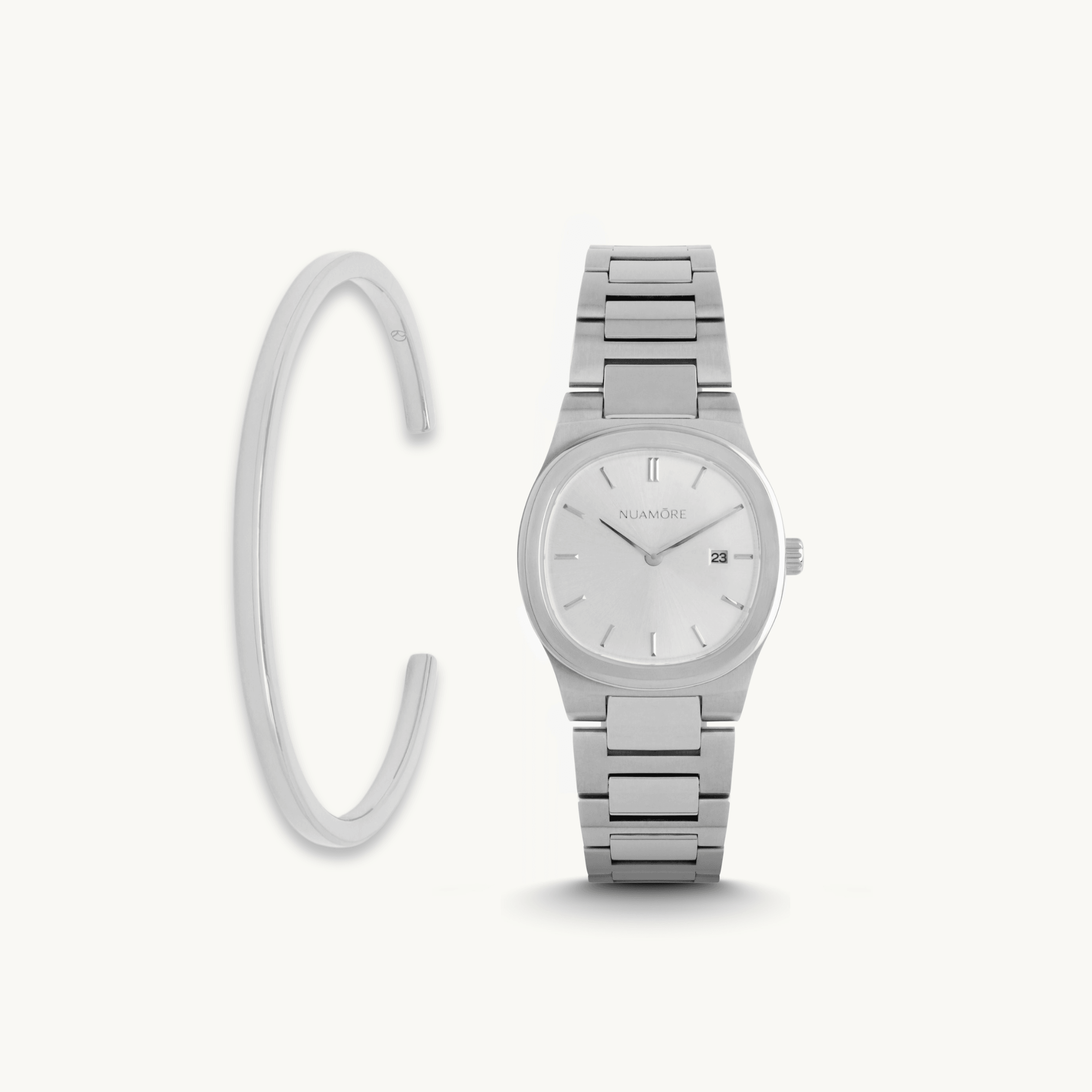 Watch and Bracelet Silver-0