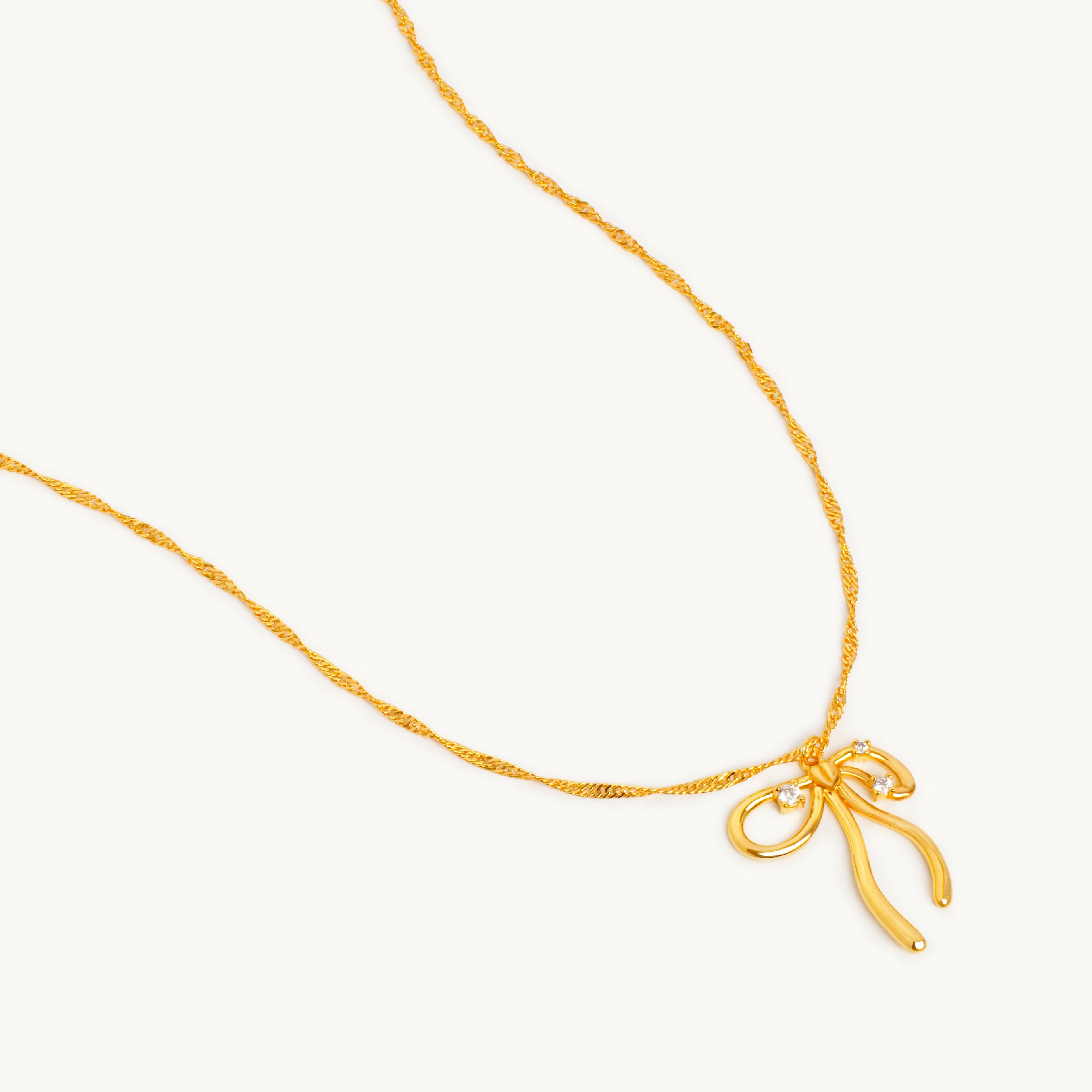 Aine Bow Necklace-0