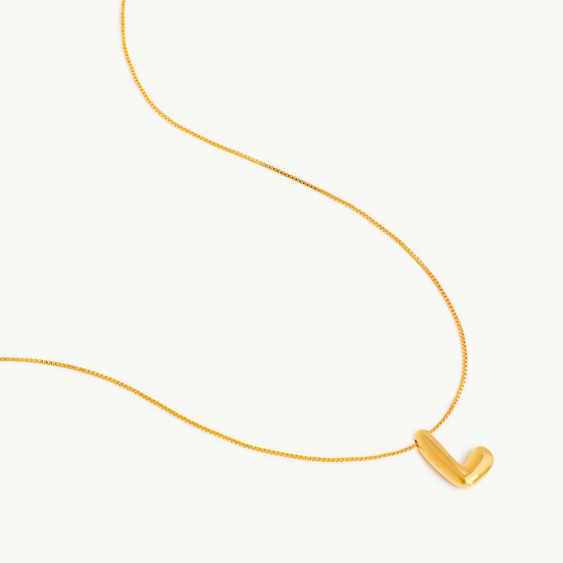 Bubbly Letter Necklace-8
