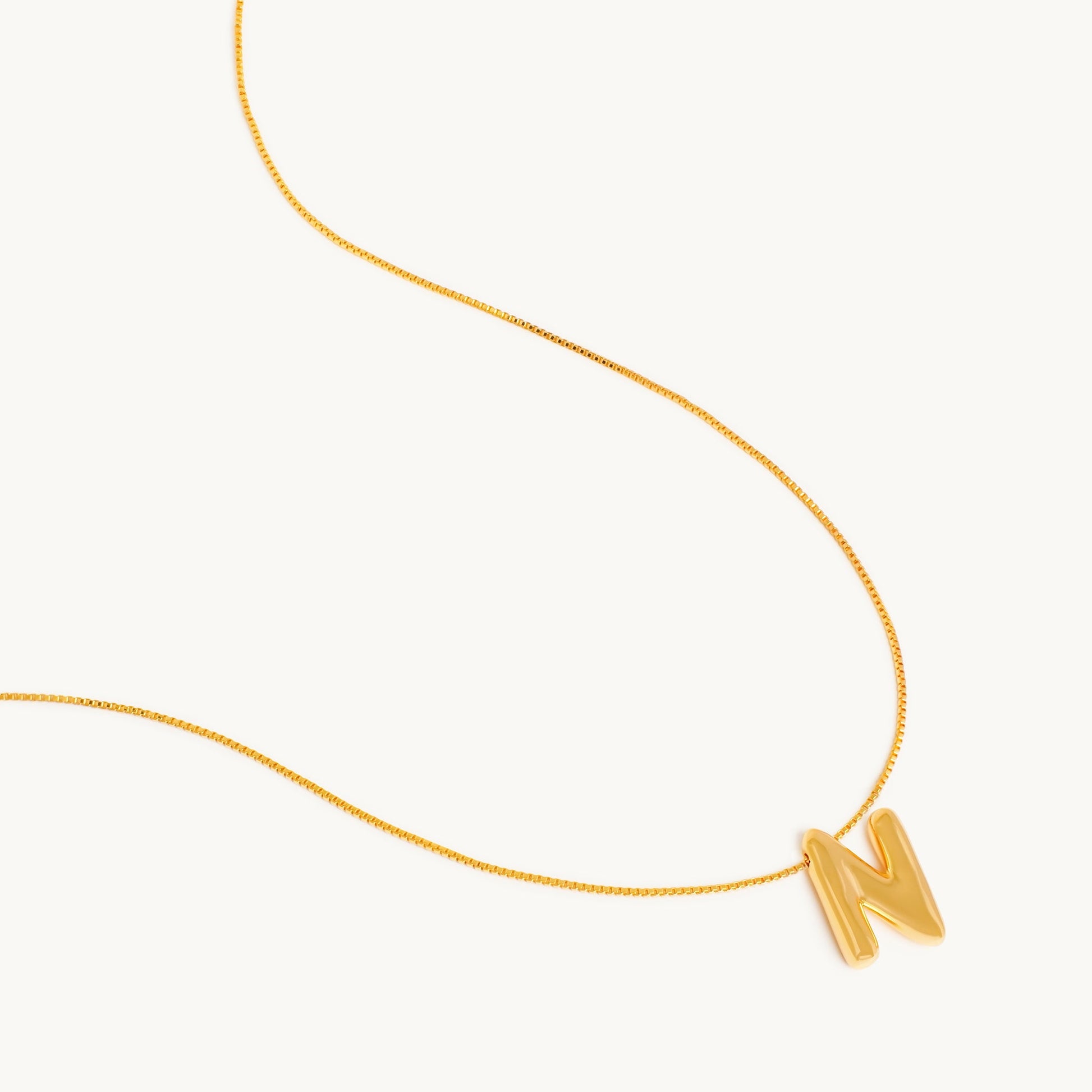 Bubbly Letter Necklace-6
