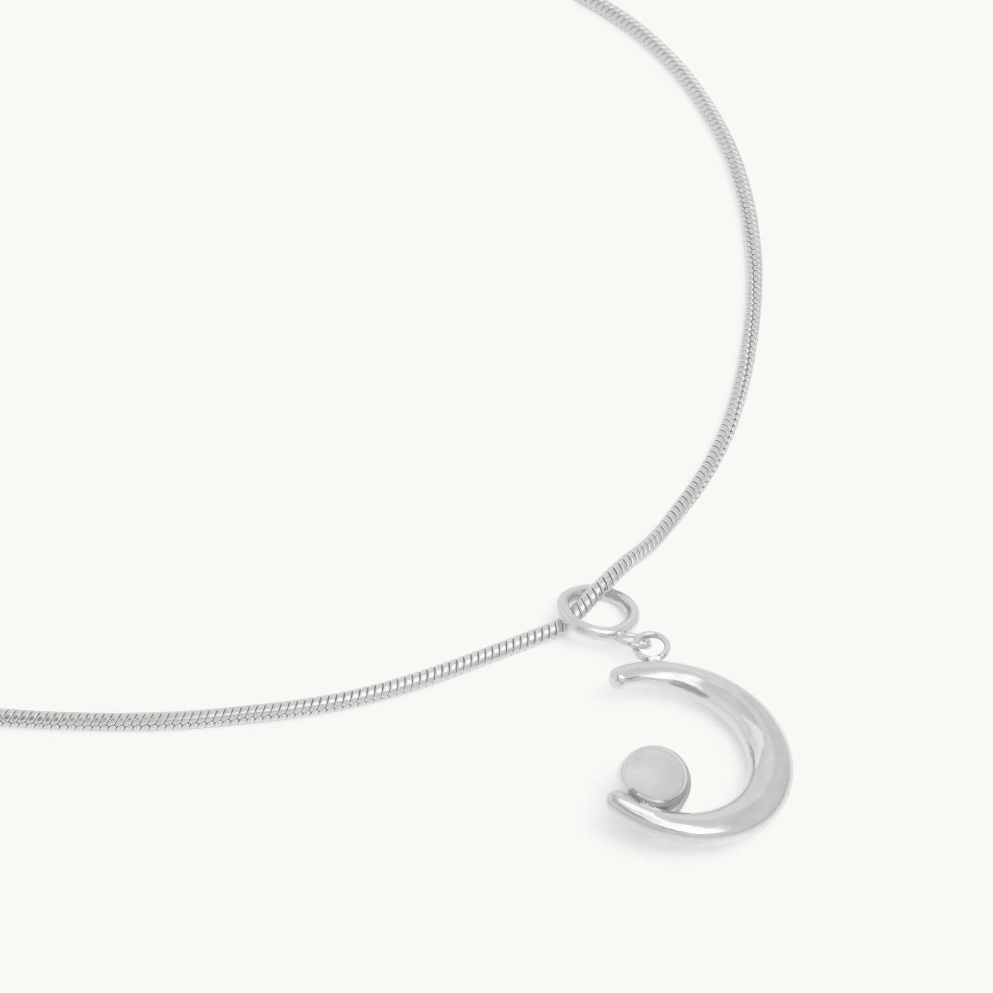 Crescent Moon Necklace-5