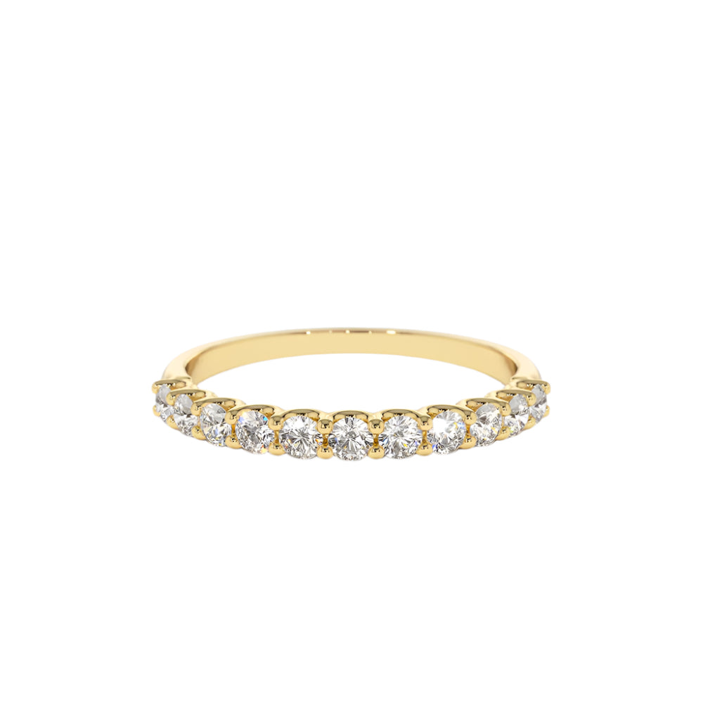 Stone U-Shaped Wedding Band-0
