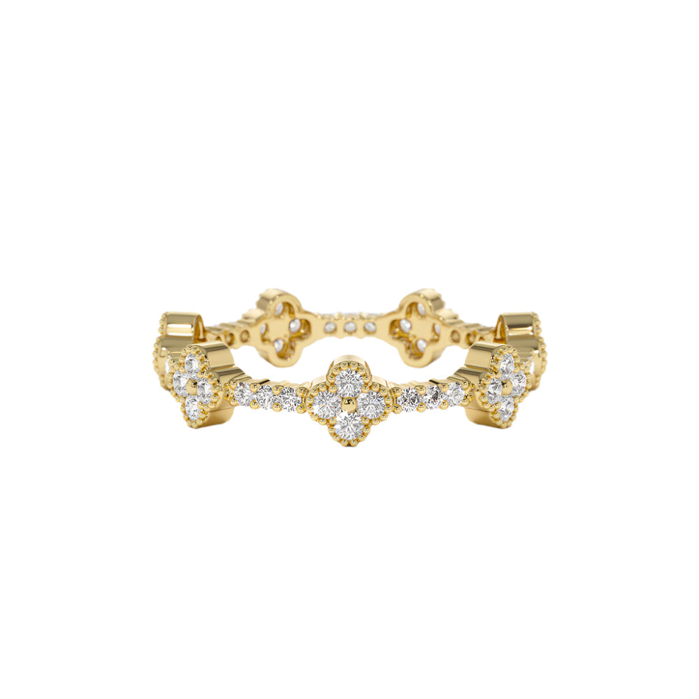 Full Eternity Clover Ring-0
