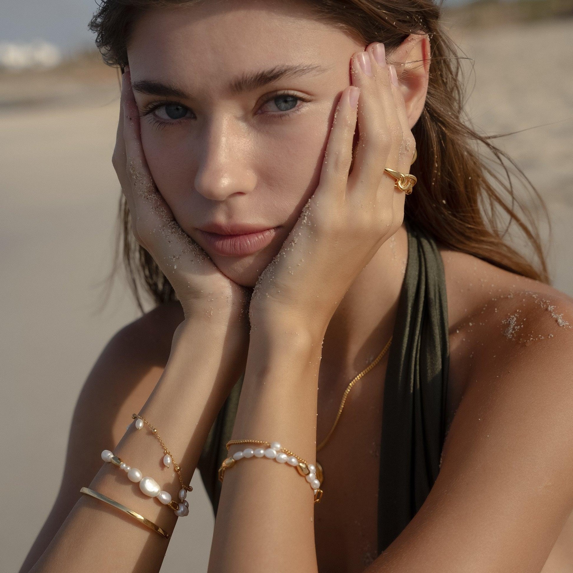 Wave of Pearls Bracelet-2