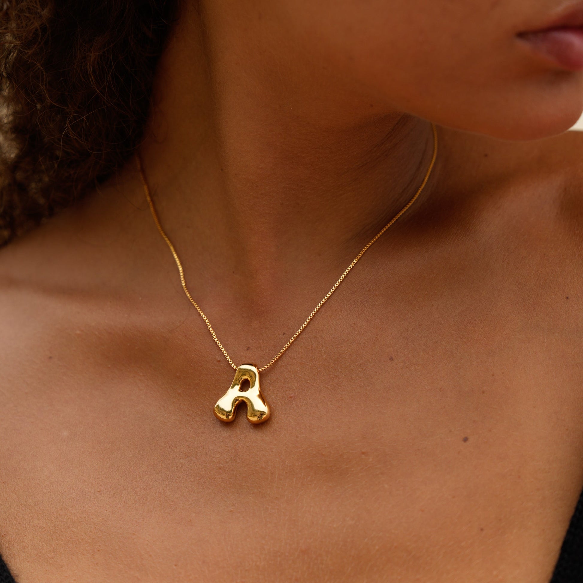 Bubbly Letter Necklace-1