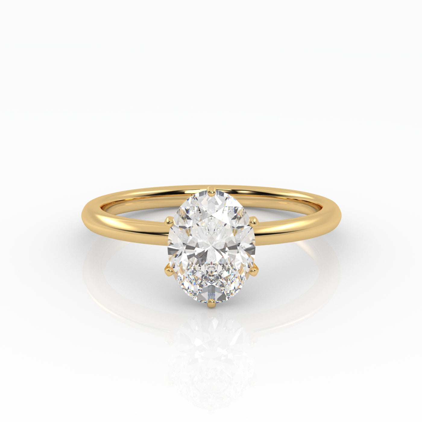 The Oval Six Prong Solitaire-0
